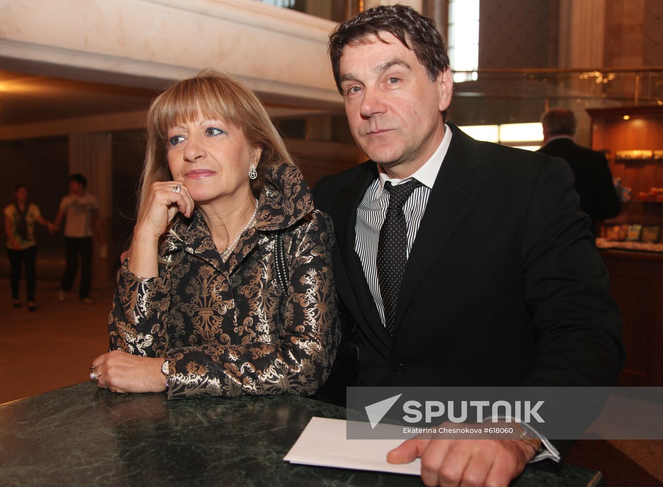 Actor Sergei Makovetsky with his spouse