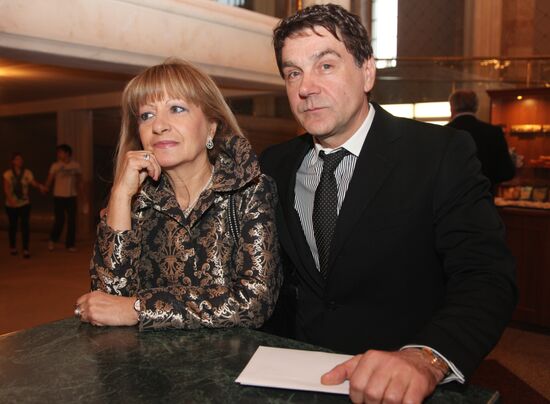 Actor Sergei Makovetsky with his spouse