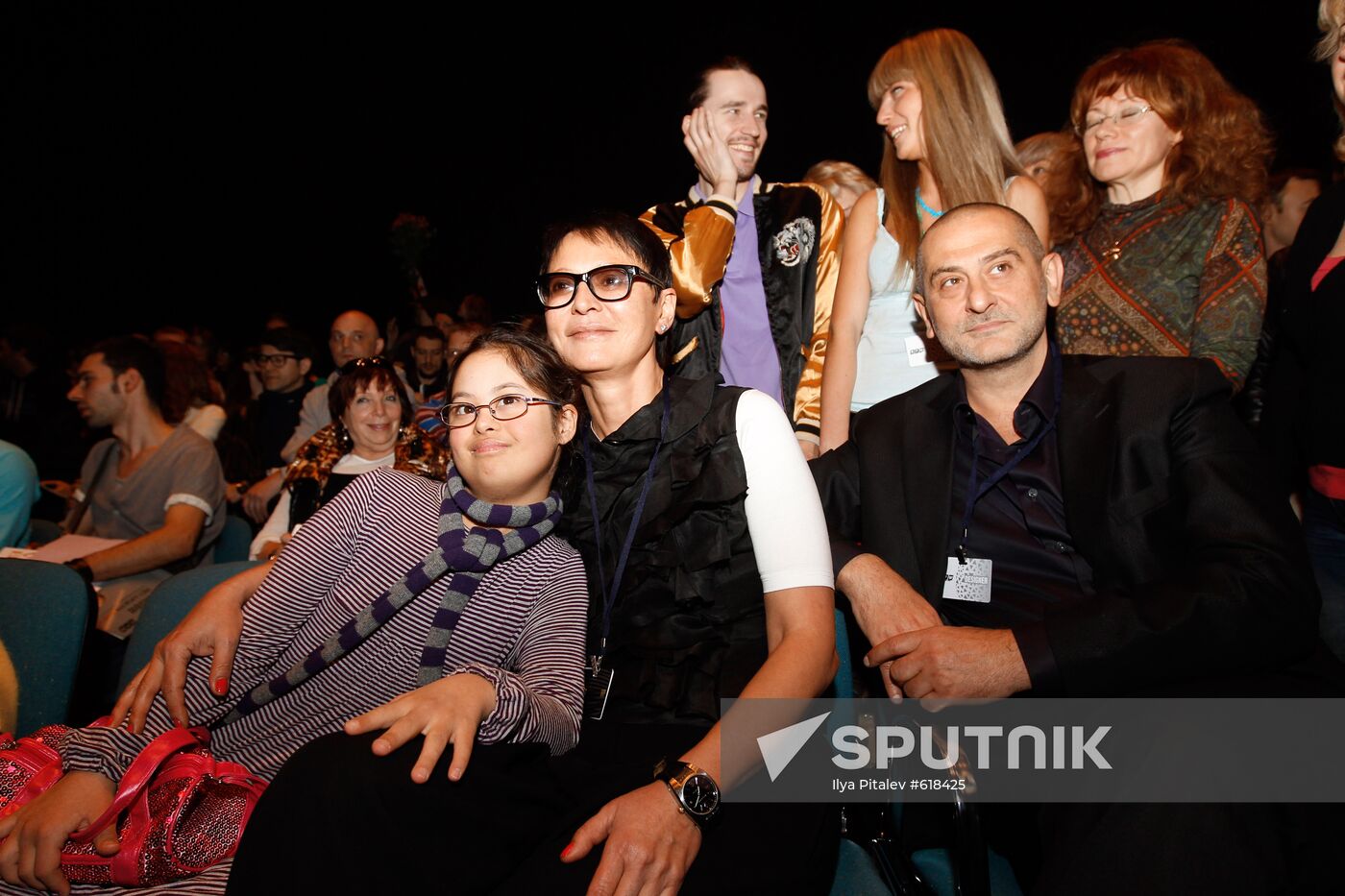 Irina Khakamada with her daughter Maria and husband Sirotinsky