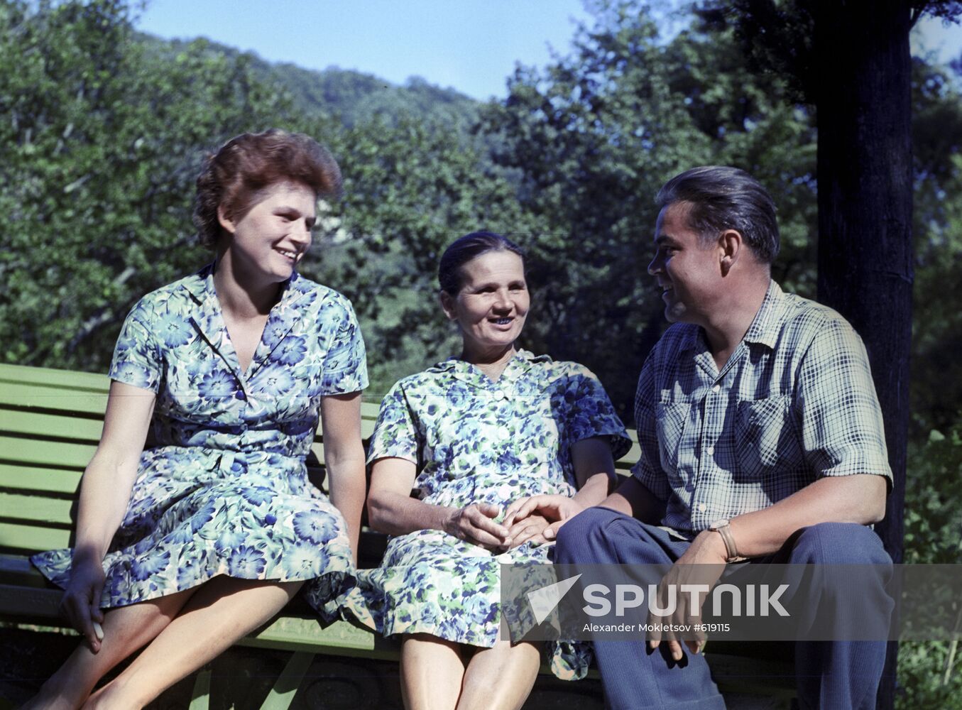 Pilot-cosmonauts Valentina Tereshkova and Andrian Nikolayev