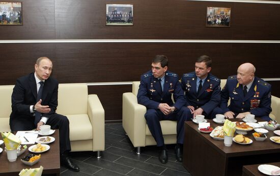 Vladimir Putin meets with cosmonauts at Star City
