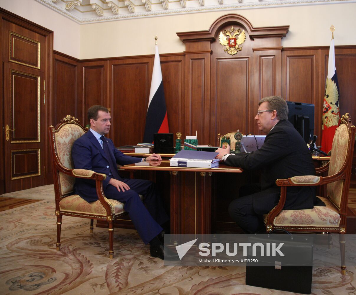 Dmitry Medvedev meets with Alexei Kudrin
