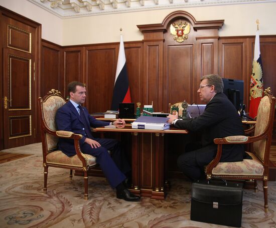 Dmitry Medvedev meets with Alexei Kudrin