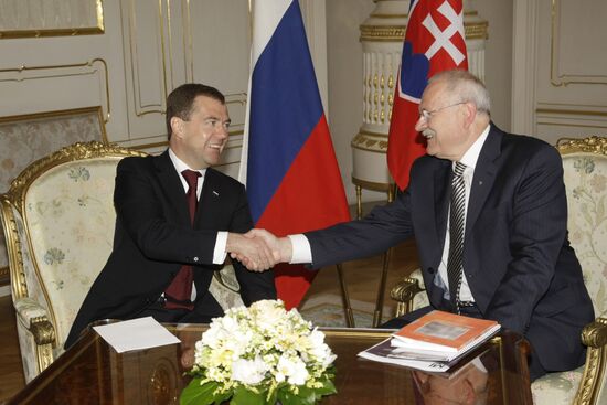 Dmitry Medvedev's visit to Slovakia. Day two
