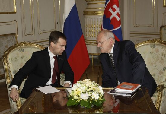 Dmitry Medvedev's visit to Slovakia. Day two