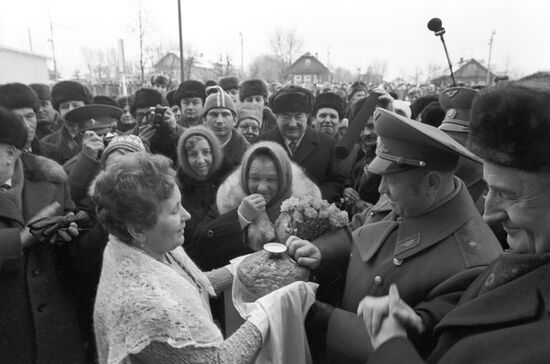 A.T.Gagarina and Alexei Leonov