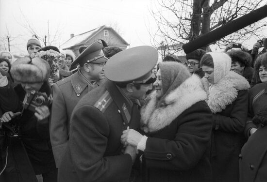 A.T.Gagarina and Representatives of USSR Cosmonaut Corps