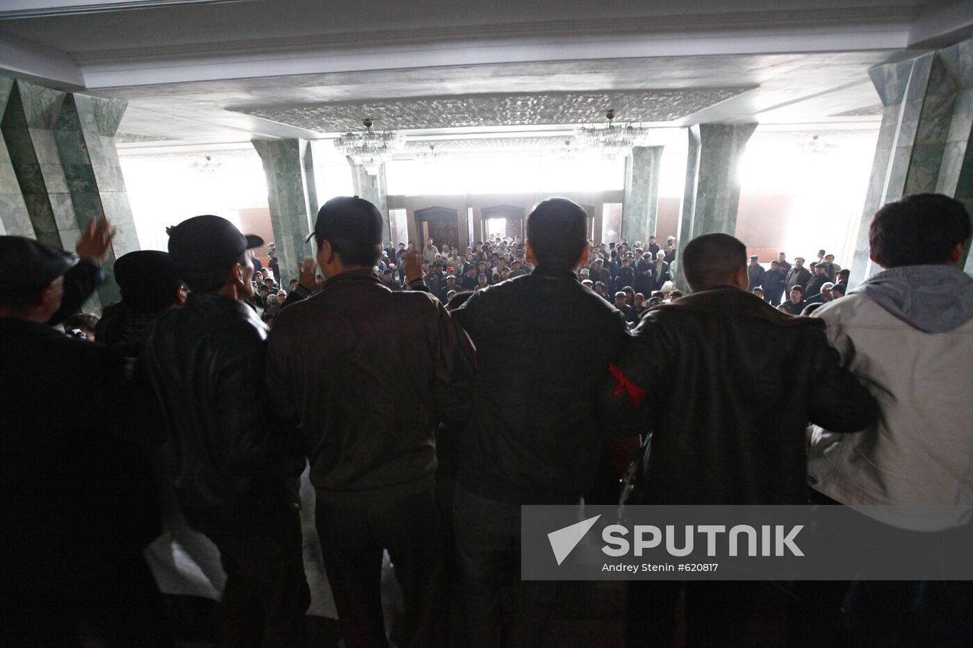 Protesters in Government Building, Bishkek