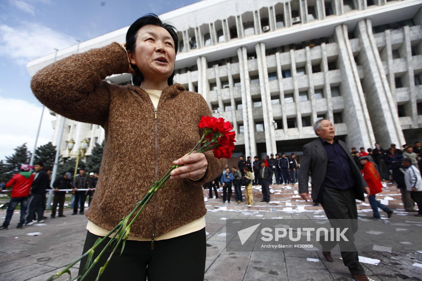 Near Government building in Bishkek