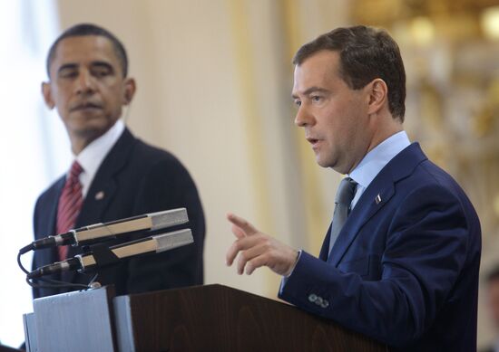 Joint news conference by Dmitry Medvedev and Barack Obama