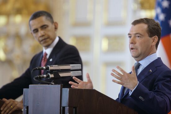 Joint news conference by Dmitry Medvedev and Barack Obama