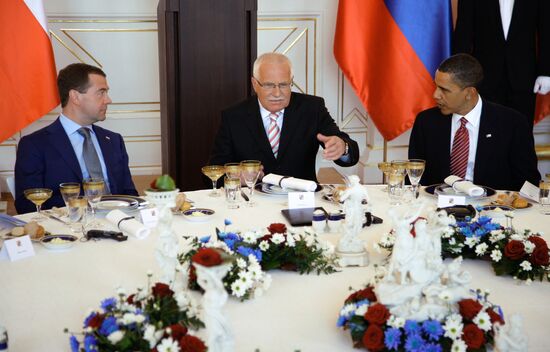 Reception at Czech President's residence Vaclav Klaus
