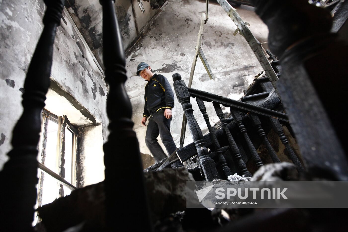 Kurmanbek Bakiyev's burn-out house