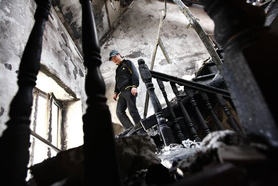 Kurmanbek Bakiyev's burn-out house