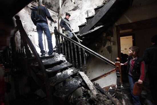 Kurmanbek Bakiyev's burn-out house