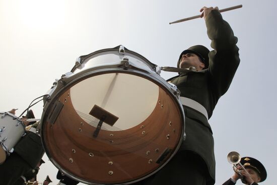 Moscow Military District Brass Band rehearsal