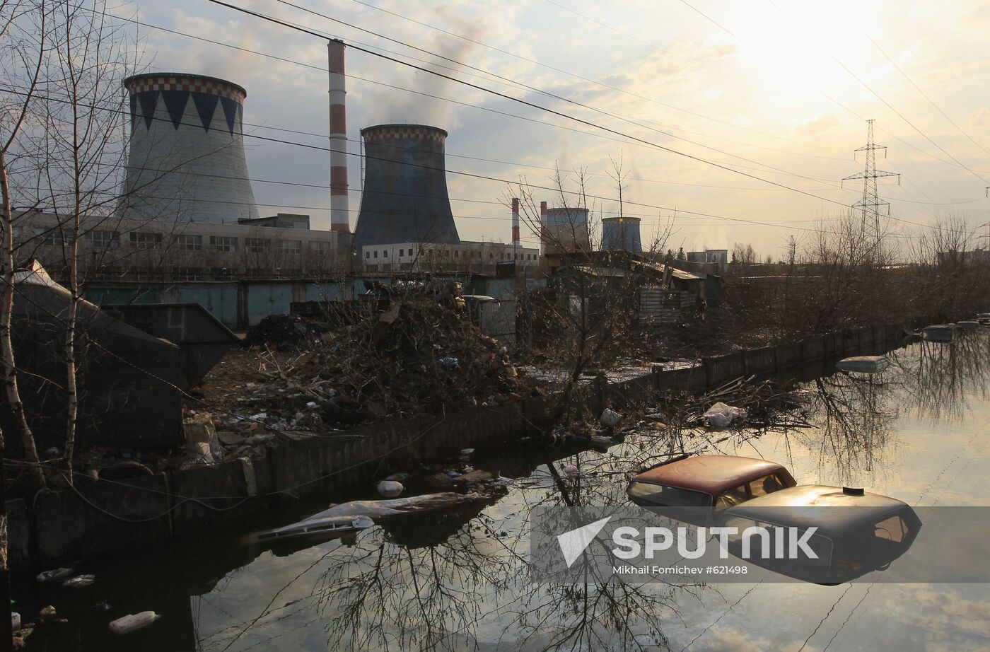 Flood hits garage cooperative "Almaz" in Moscow
