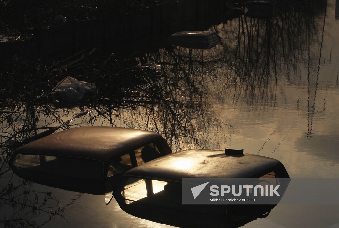Flood hits garage cooperative "Almaz" in Moscow