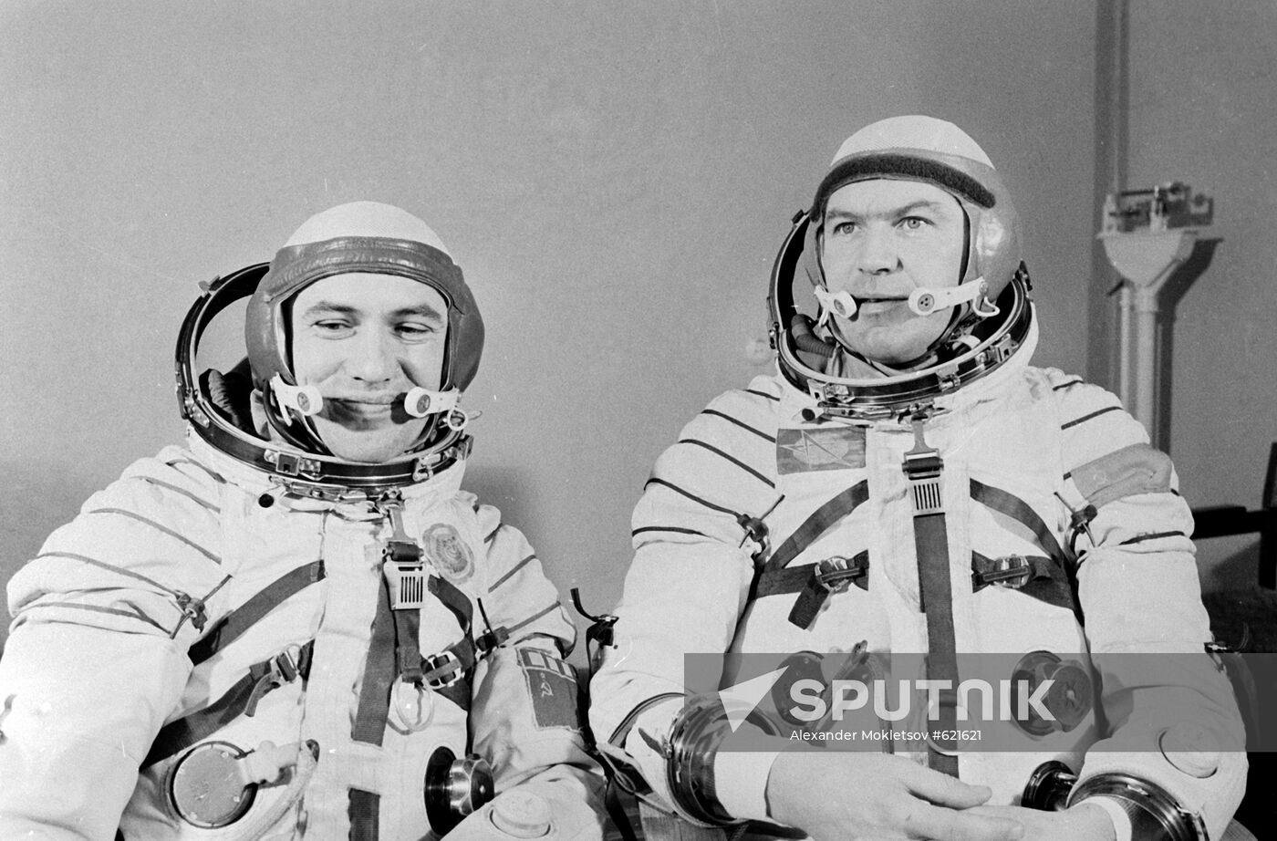 USSR Pilot-Cosmonauts Leonid Popov and Valery Ryumin