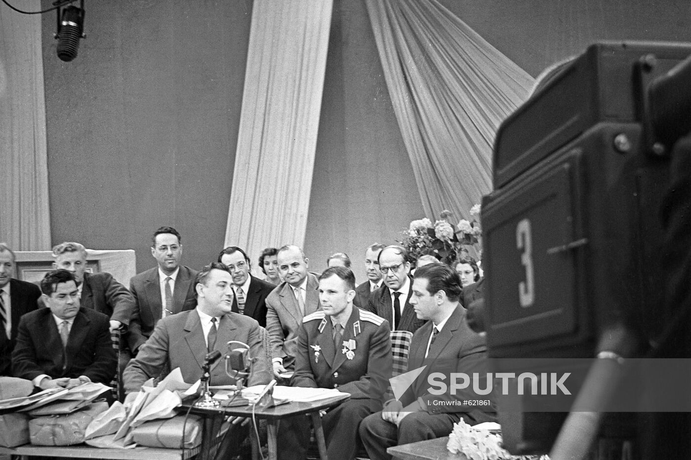 Yuri Gagarin on TV