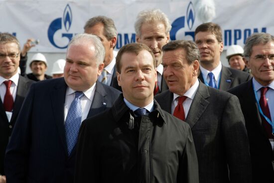 Opening ceremony of Nord Stream pipeline construction