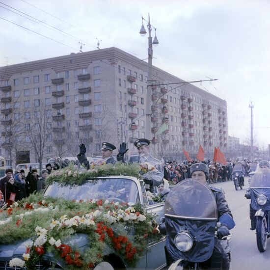 Welcome offered to Alexei Leonov and Pavel Belyaev
