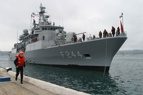 Turkish frigate Barbaros at Sevastopol port