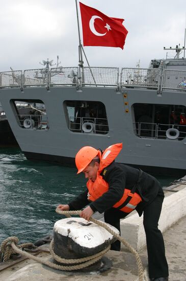 Turkish frigate Barbaros at Sevastopol port