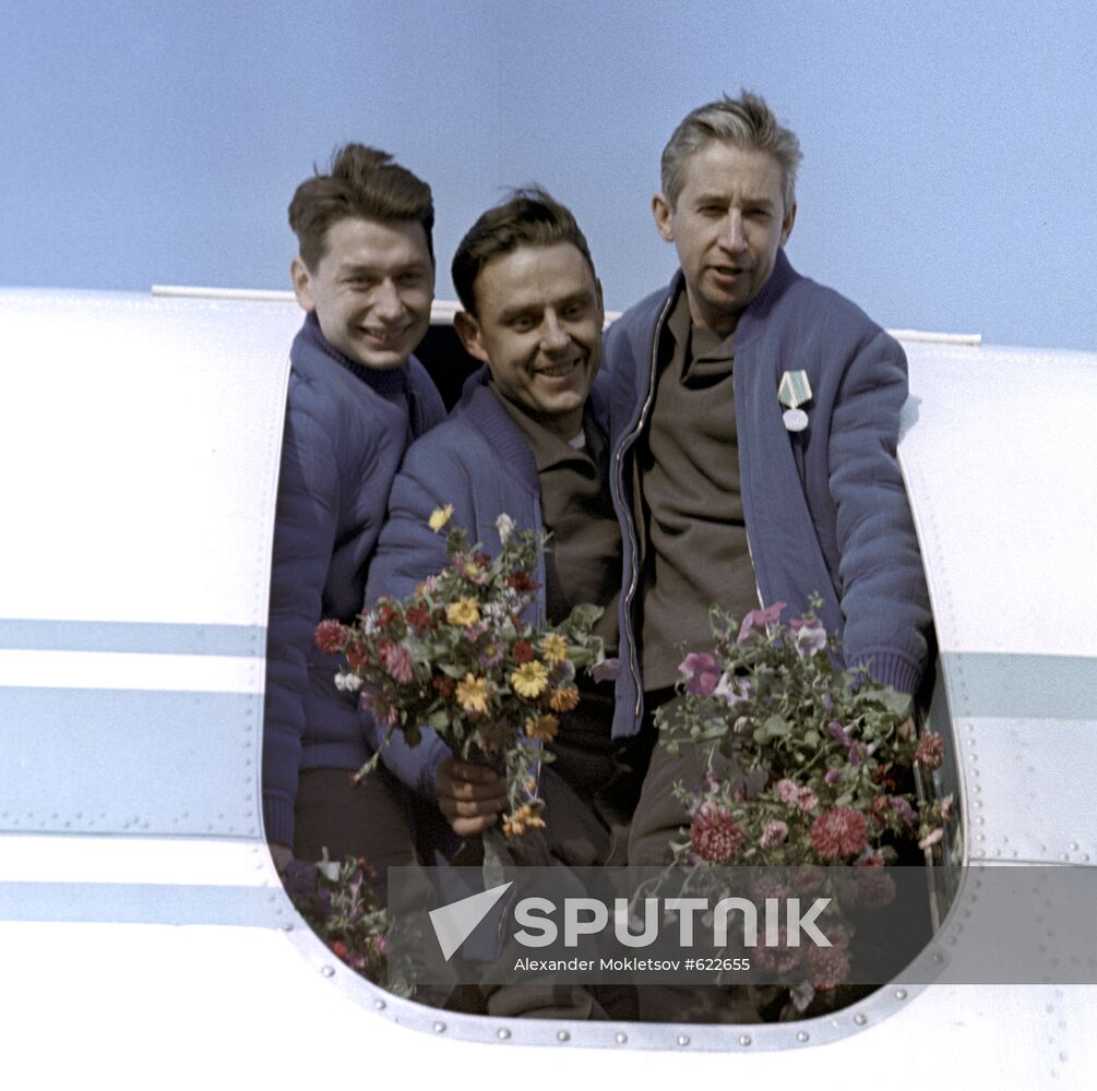 Boris Yegorov, Vladimir Komarov and Konstantin Feoktistov