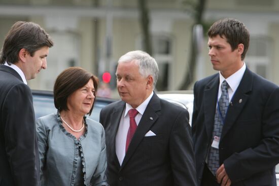 Polish President Lech Kaczynski and his wife Maria Kaczyńska