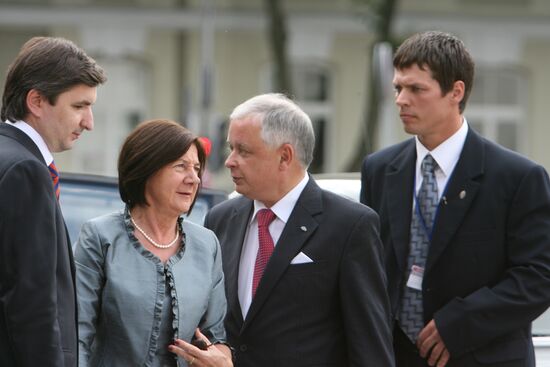 Polish President Lech Kaczynski and his wife Maria Kaczyńska