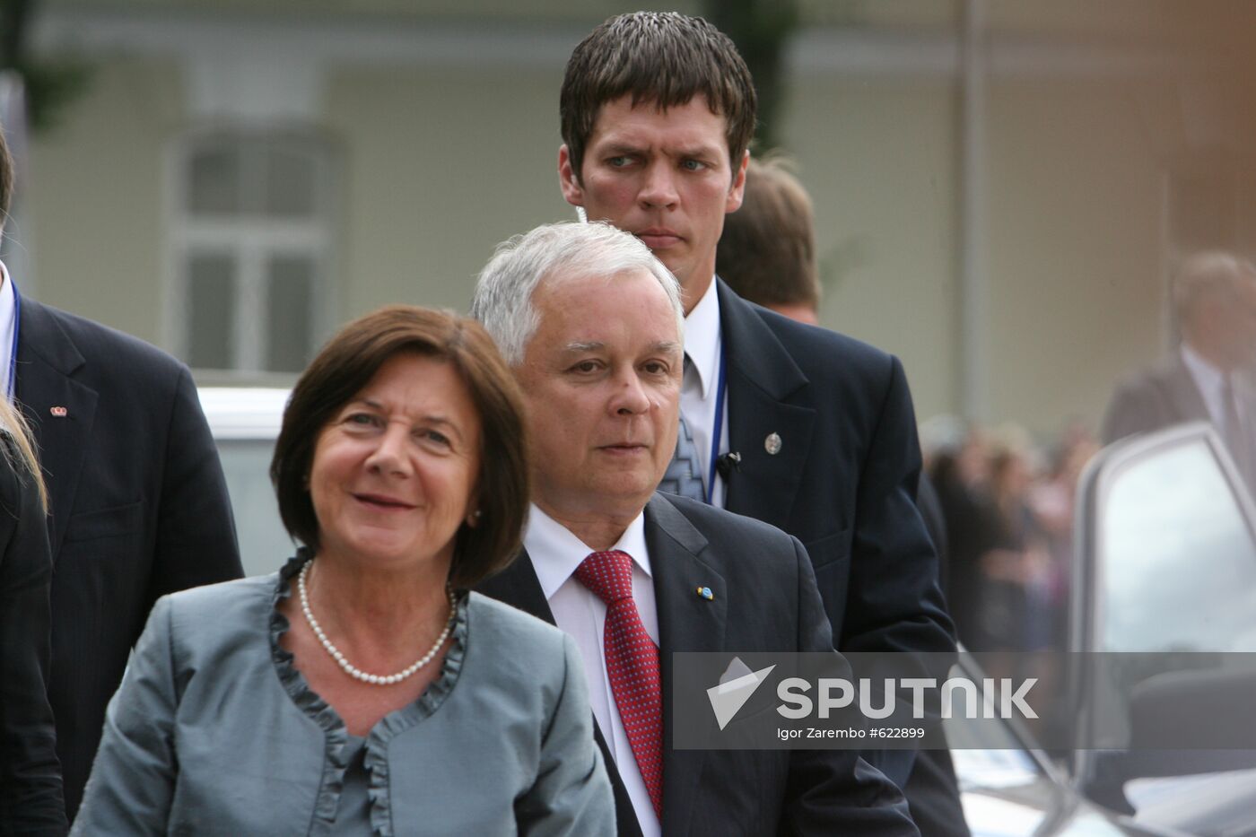 Polish President Lech Kaczynski and his wife Maria Kaczynska