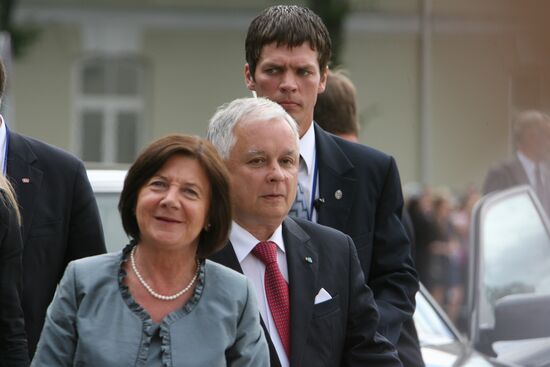 Polish President Lech Kaczynski and his wife Maria Kaczynska