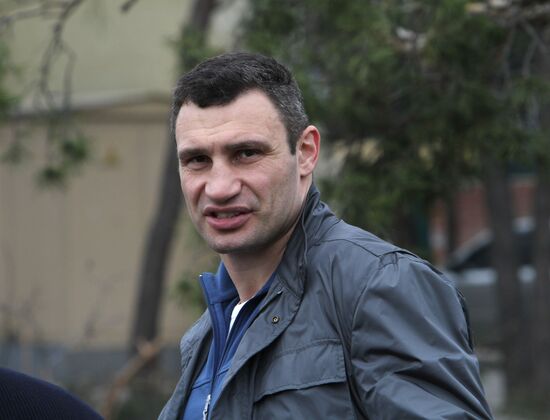Vitali Klitschko participates in planting trees