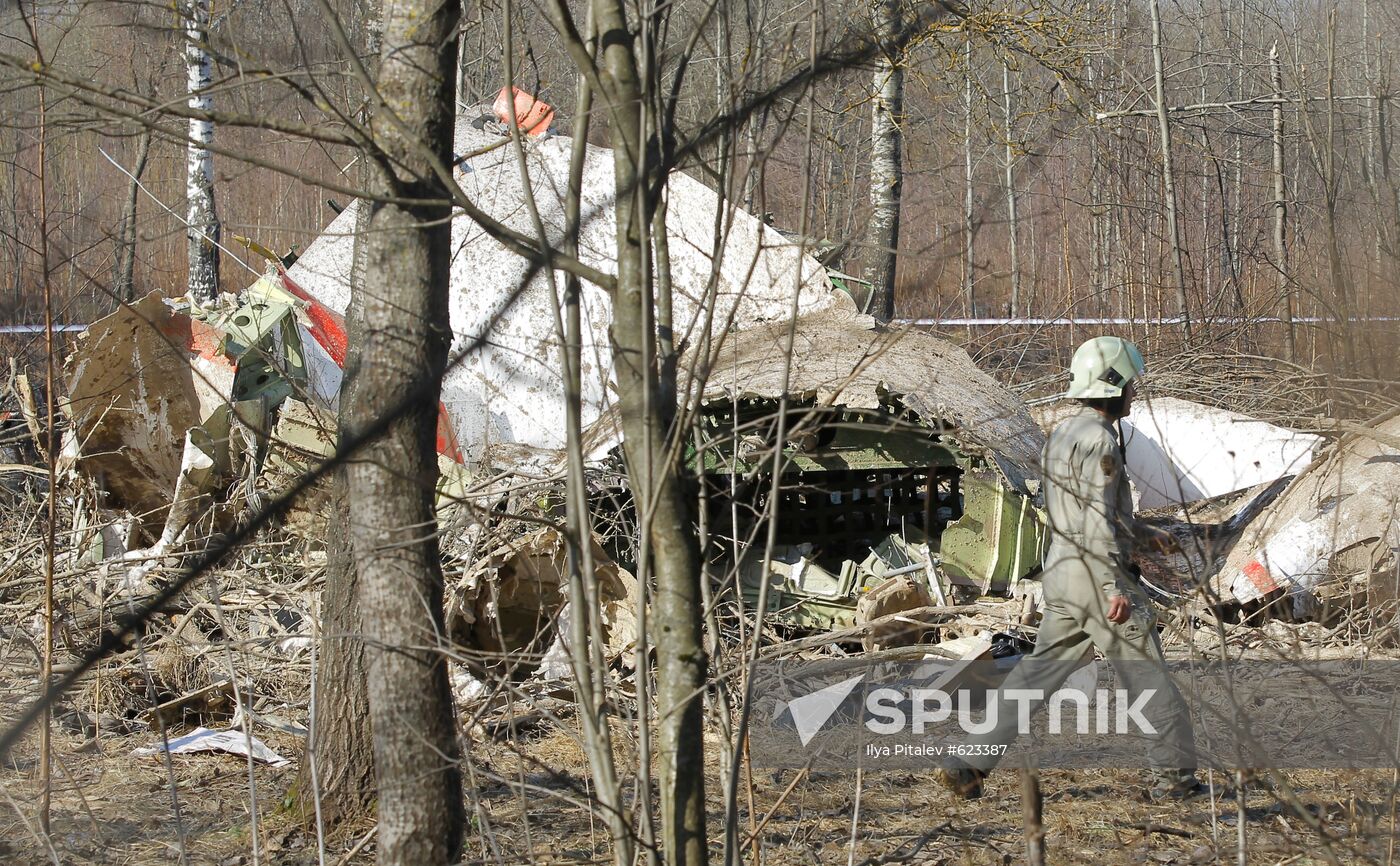Polish Air Force Tu-154 crash site
