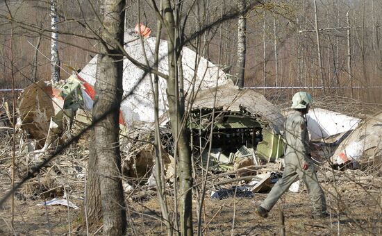 Polish Air Force Tu-154 crash site