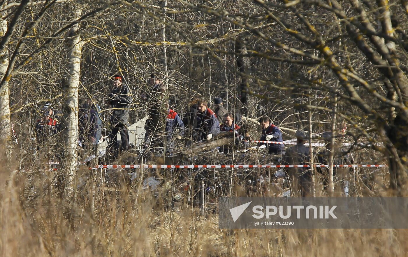 Polish Air Force Tu-154 crash site