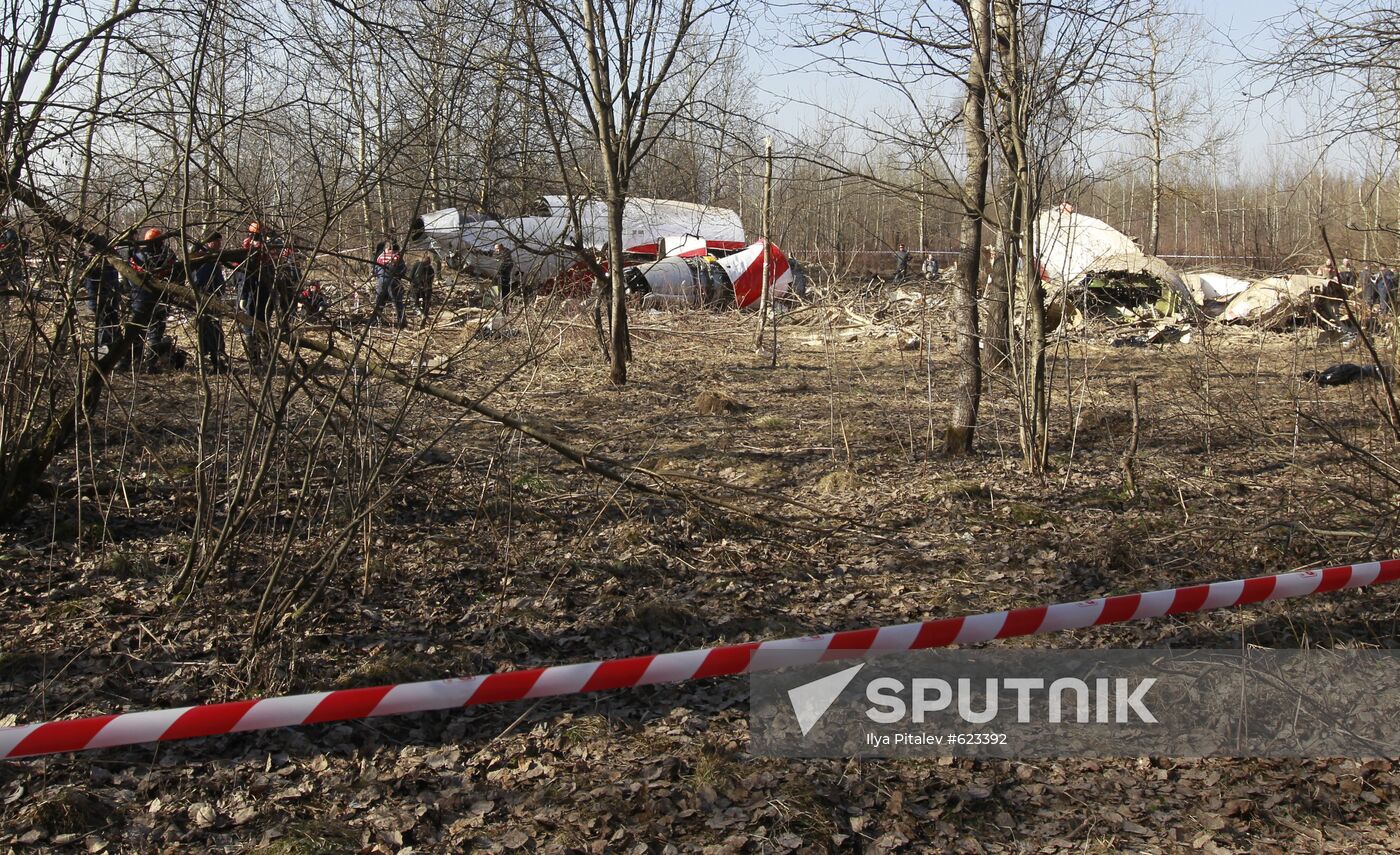 Polish Air Force Tu-154 crash site