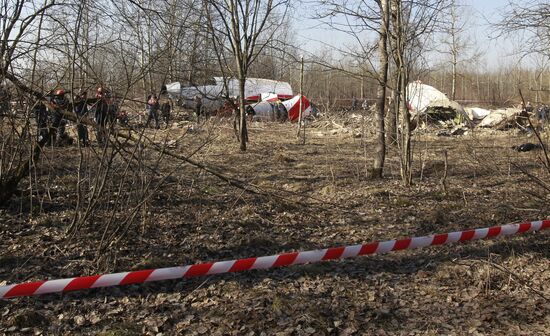Polish Air Force Tu-154 crash site