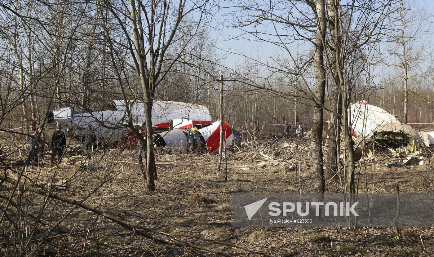 Polish Air Force Tu-154 crash site