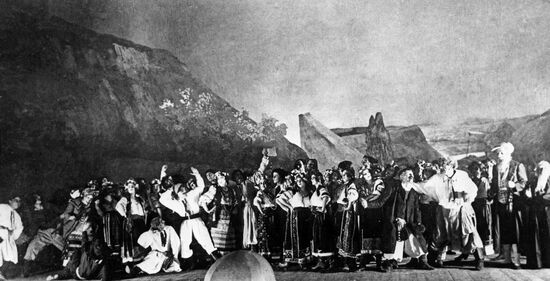 Scene from Modest Mussorgsky's opera The Fair at Sorochyntsi
