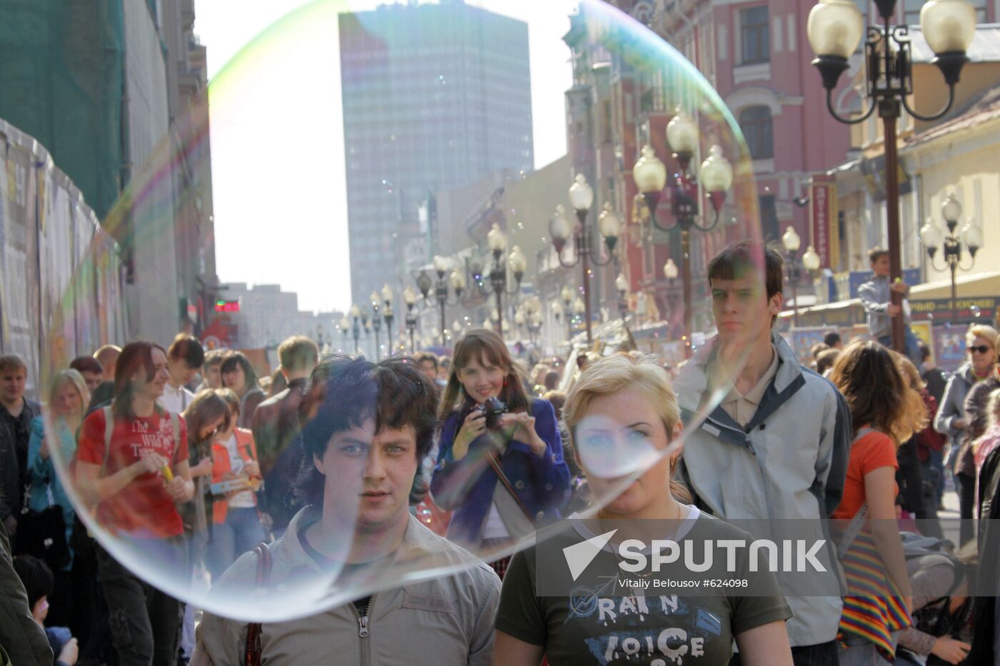 Soap Bubble Festival in Stary Arbat, Moscow