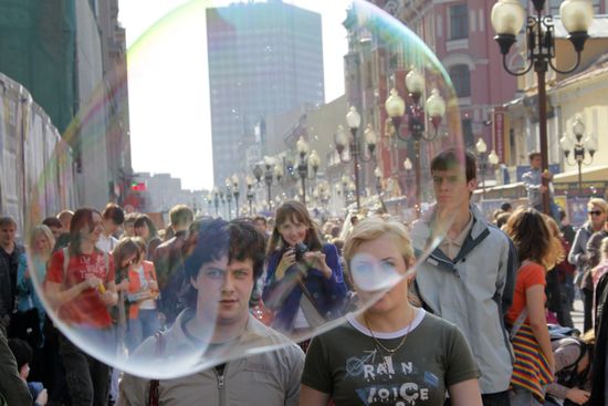 Soap Bubble Festival in Stary Arbat, Moscow