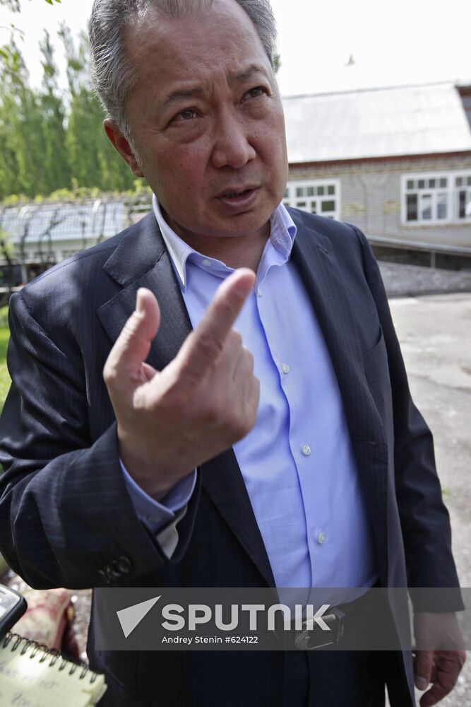 Kurmanbek Bakiyev gives interview