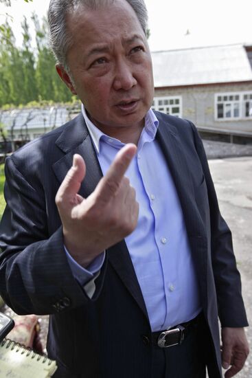 Kurmanbek Bakiyev gives interview