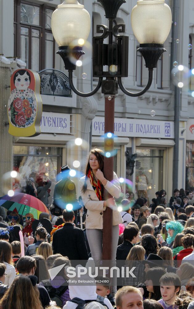 Soap Bubble Festival in Stary Arbat, Moscow