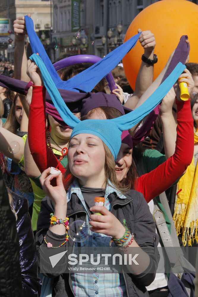 Soap Bubble Festival in Stary Arbat, Moscow