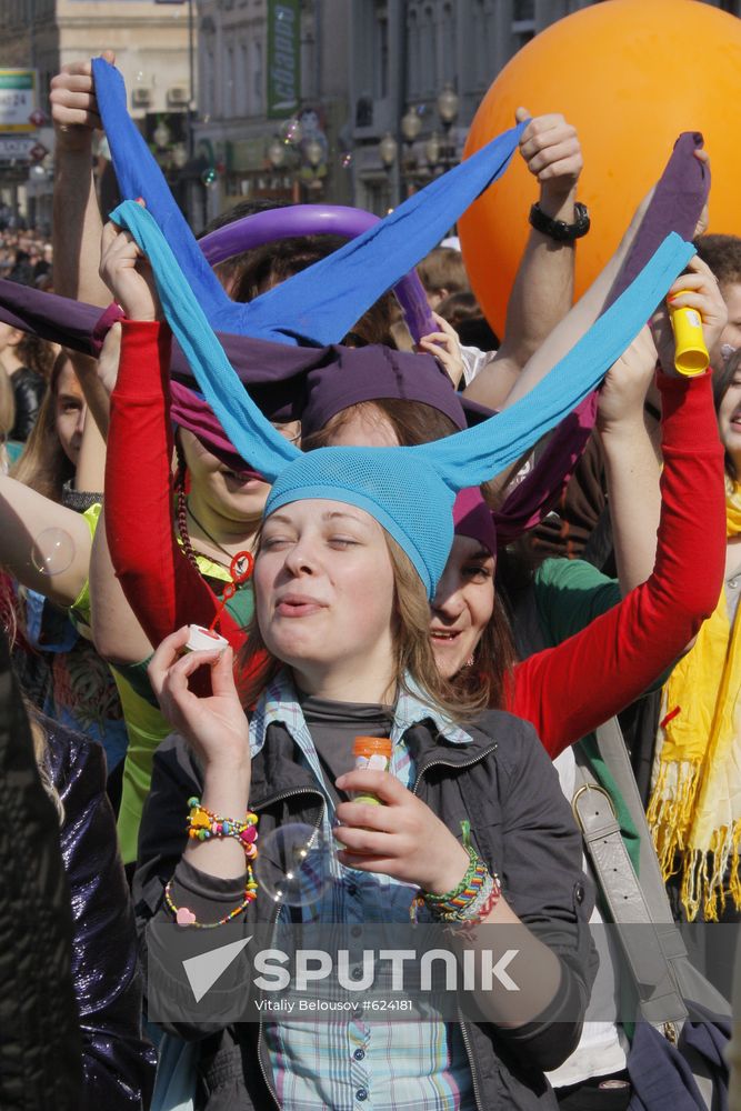 Soap Bubble Festival in Stary Arbat, Moscow