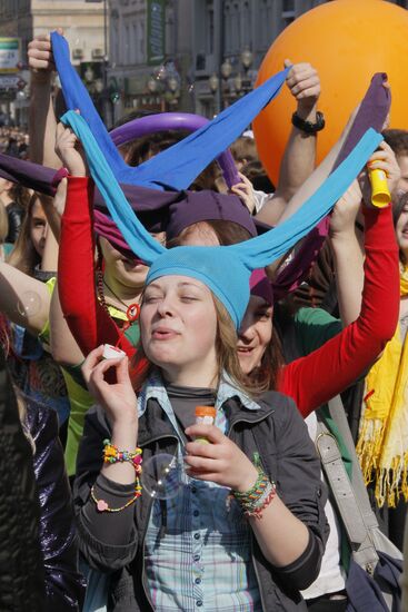 Soap Bubble Festival in Stary Arbat, Moscow