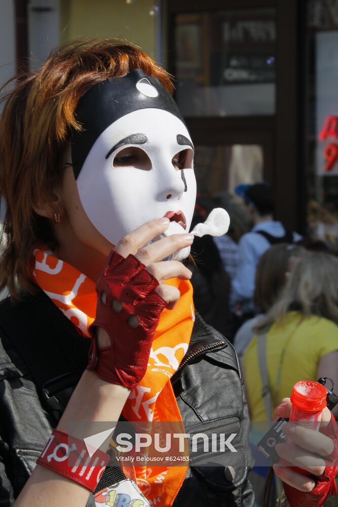 Soap Bubble Festival in Stary Arbat, Moscow